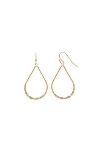 EarSense Gold Open Teardrop Hoop