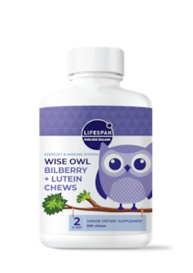 Wise Owl Bilberry + Lutein Chews | Children eye and immune health supplement