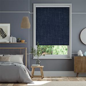Roller Blinds: Thermal Luxe Dimout Twilight Blue Roller Blind