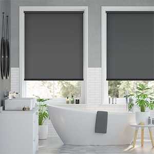 Roller Blinds: Titan Blackout Kendall Charcoal Roller Blind