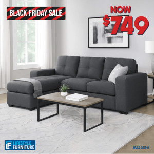 Sofas: Jazz Reversible 3 Seater Chaise - Grey