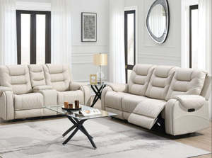 Liston Beige 2 Piece Recliner Sofa Set