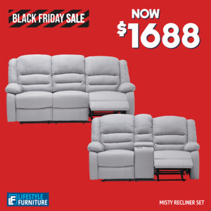 Lounge Suites: Misty 2 Piece Recliner Sofa Set