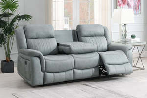 Gavin 3-Seater Electric Recliner Sofa - Grey