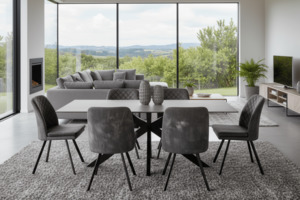 Miller 7 Piece  Dining Set with  Bonair Chairs