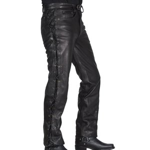 Products: Men's Soft Leather Jeans Plain or with side Laces - Lifestyle Imports