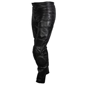 Leather Motorcycle Pants Black Armoured - Lifestyle Imports