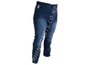 Woman's Blue and Black Kevlar Lined Stretch Jeans with Armour - Lifestyle Imports