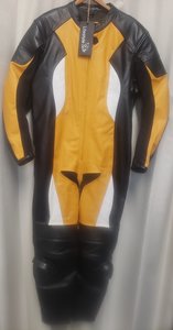 Race Suit One Piece, Mustard, Black and White - Lifestyle Imports