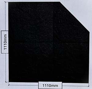 Black Slate Tile Corner Hearth 1110Wx1110W - Lifestylels
