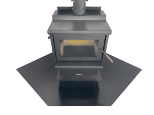Metal Corner Hearth Powder Coated Black 1200mmx1200mm - Lifestylels