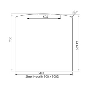 Metal Wall Hearth Powder Coated Black 900x900 - Lifestylels