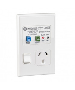 PDL691RCD30WH PDL 600 Switched Socket RCD Vertical 30mA 10A White