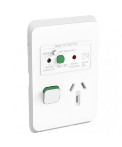 PDL391RCD30-VW PDL Iconic Switched Socket RCD 30mA Vertical 10A Vivid White