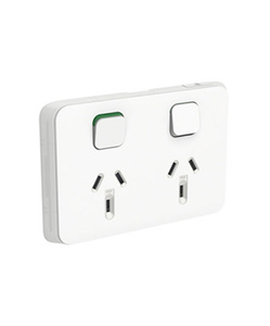 PDL395-VW PDL Iconic Double Switched Socket 10A Vivid White