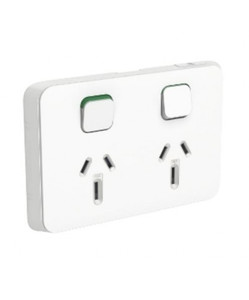 PDL395/15-VW PDL Iconic Double Switched Socket 15A Vivid White