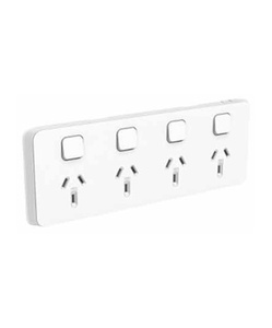 PDL395H4-VW PDL Iconic Switched Socket 4-gang 10A Vivid White