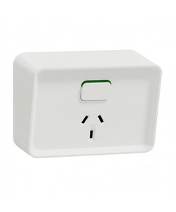 PDLO394-XW - PDL Iconic Outdoor Switched Socket 10A - White
