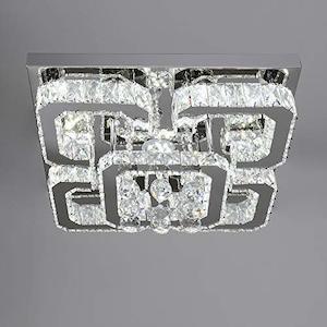 Modern Double Layers Square Flush Mount Ceiling Chandelier BWC8805-550