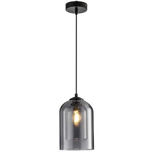 Double Glazed Smoky Glass Pendant PLD482SG