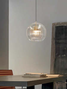 Globe Luciana Pendant Light in Clear Glass PLGG25