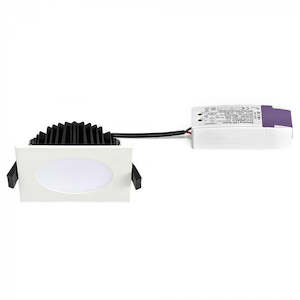 Downlights: Square Low Profile LED CCT Downlight in White GS-LDE90S-WH