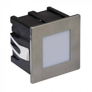 Accessories: LED Recessed Step Wall Light Silver