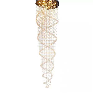 Contemporary Spiral Raindrop Crystal Chandelier 1.5m CD8034
