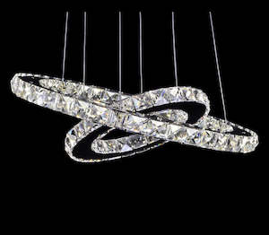 Modern Galaxy Ring Double Led Crystal Chandelier Light CIR3050CD