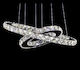 Modern Galaxy Ring Double Led Crystal Chandelier Light CIR3050CD