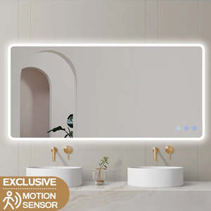 1500*750 Rectangle LED Mirror with Motion Sensor And Demister Touch Switch 3 Col&hellip;