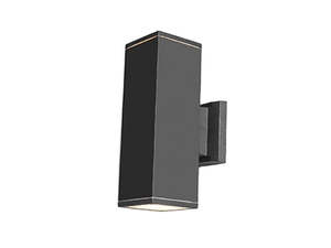 Decor Wall Light: Modern Up & Down Outdoor Wall Light – Black