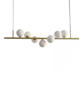 (Demo)Halo Pendant Light in Brushed Gold for Kitchen Bar UQ0207YMW Last one