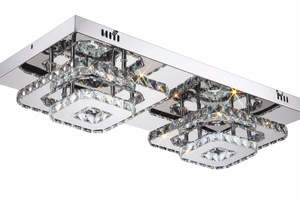 Square Double-Tiered Ceiling Chandelier - Dual Flush Mount CD67-2