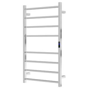 Silver/Black/Gun Metal 8-Bar Square Stainless Steel Heated Towel Rail, 600Wx1000&hellip;