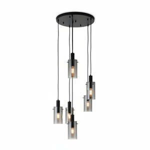 Personalized Fashion Multi Pendant Light Black Smoked Glass CLU3535SG