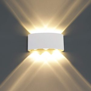 Decor Wall Light: Pathson Outdoor LED wall light 3000K Warm white with Up Down Lighting WL8016W Clearance