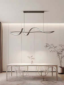 Modern Black LED Single Pendant Light – Adjustable 1.2m Drop