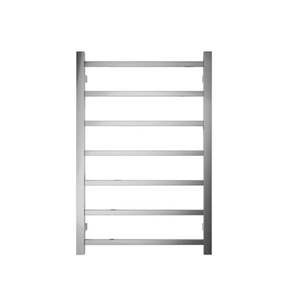 750Hx500Wx120D mm Square Chrome Heated Towel Rail 7 Bars