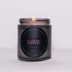 Crystal Infused Candles: LOVE - Jar Of Light Crystal Infused Soy Candle