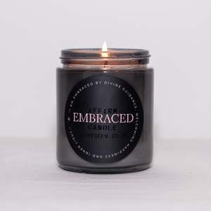 Crystal Infused Candles: EMBRACED Jar of Light Crystal Infused Soy Candle