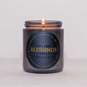 Crystal Infused Candles: BLESSINGS Jar of Light  Crystal Infused Soy Candle