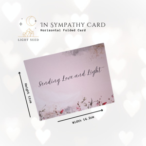 Sympathy Large Gold Leaf Crystal Candles: In Sympathy Card - Sending Light