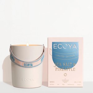 ECOYA Sea Salt & Pineapple Ceramic Candle - High Summer Limited Edition - Li&hellip;
