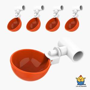 Large Automatic Chicken Waterer Cups & Tees (Orange)