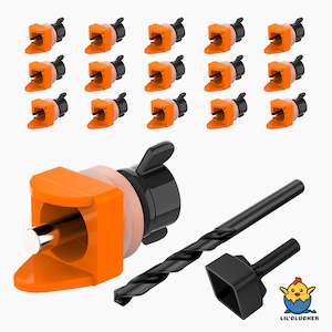 Horizontal Chicken Waterer Nipples - Pack of 15 (Orange)