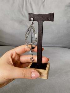 Rhea: Layered Teardrop Beaded Drop Earrings  (2 colors)