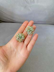 Rhea: Cluster Beaded Stud Earrings