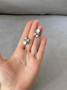 Cluster Crystal Drop Earrings