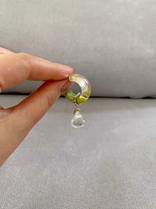 Hoop Earrings with Crystal Drop (2 colors)